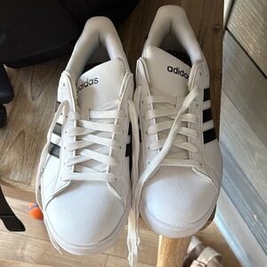 Adidas Classic White and Black Shoes